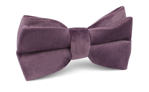 Dusty Lilac Purple Velvet Bow Tie