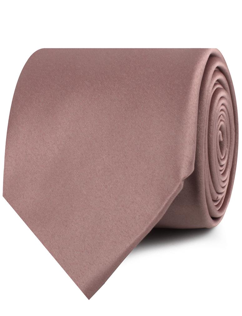Dusty Mauve Satin Neckties