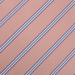Dusty Peach Copacabana Striped Necktie Fabric