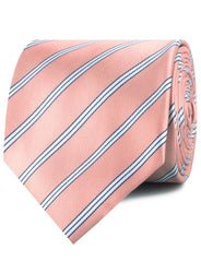 Dusty Peach Copacabana Striped Neckties