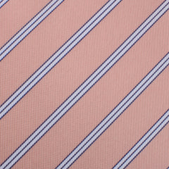 Dusty Peach Copacabana Striped Pocket Square Fabric