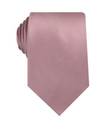 Dusty Rose Pink Satin Necktie