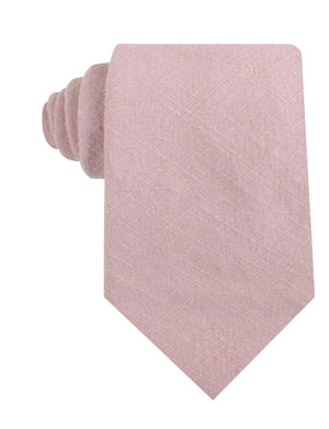 Dusty Rose Quartz Linen Necktie