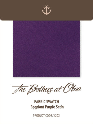 Fabric Swatch (Y202) - Eggplant Purple Satin