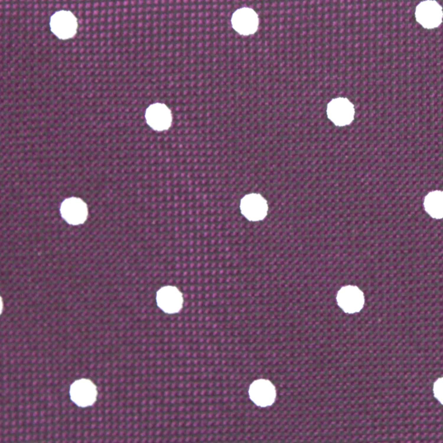 Eggplant Plum Purple with White Polka Dots Fabric Pocket Square M124