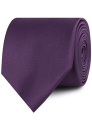 Eggplant Purple Satin Neckties