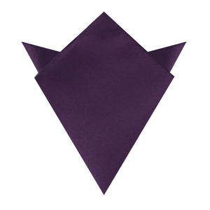 Eggplant Purple Satin Pocket Square
