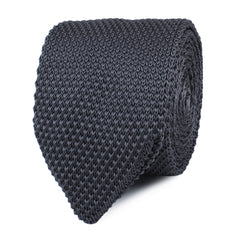 Elan Argent Grey Knitted Tie