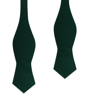 Emerald Green Cotton Self Tie Diamond Tip Bow Tie