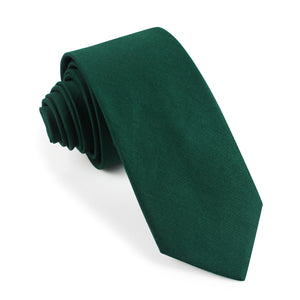 Emerald Green Cotton Skinny Tie