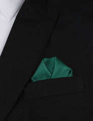 Emerald Green Cotton Winged Puff Pocket Square Fold