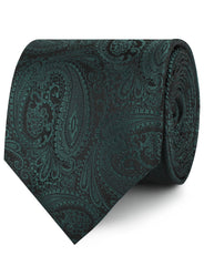 Emerald Green Paisley Neckties