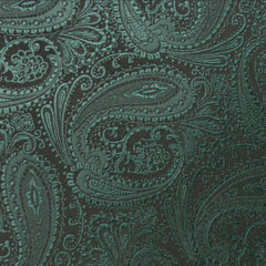 Emerald Green Paisley Pocket Square Fabric