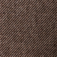 Espresso Brown Zigzag Wool Fabric Pocket Square
