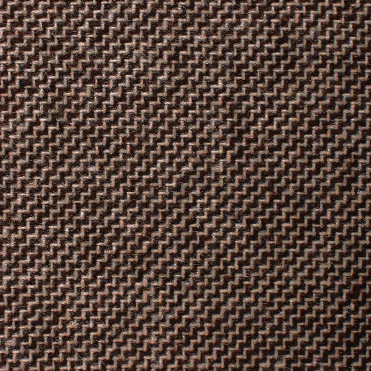 Espresso Brown Zigzag Wool Fabric Self Bowtie