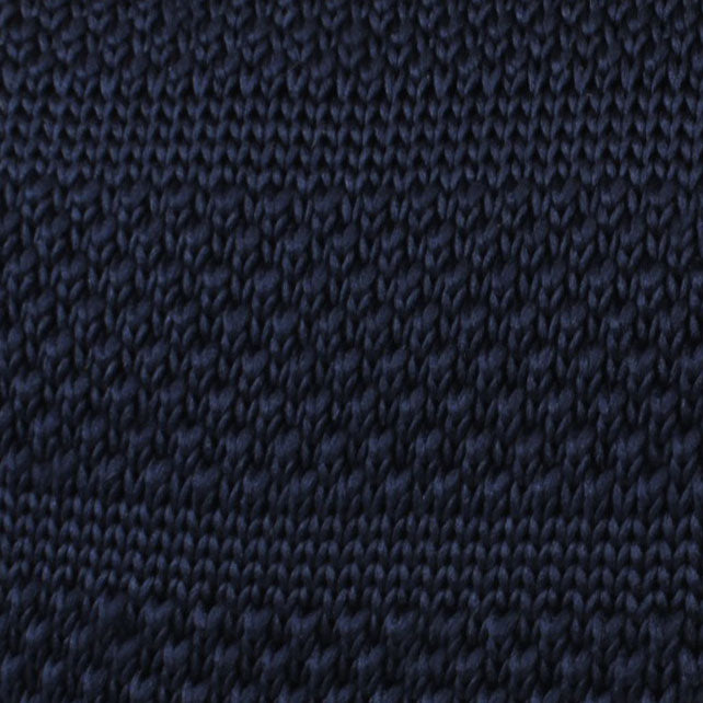 Essaouira Navy Knitted Tie Fabric