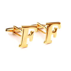F Gold Cufflinks Front OTAA