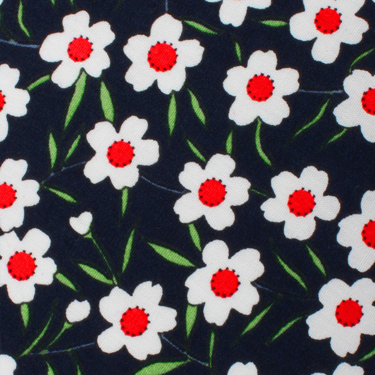 Fijian Midnight Floral Pocket Square Fabric