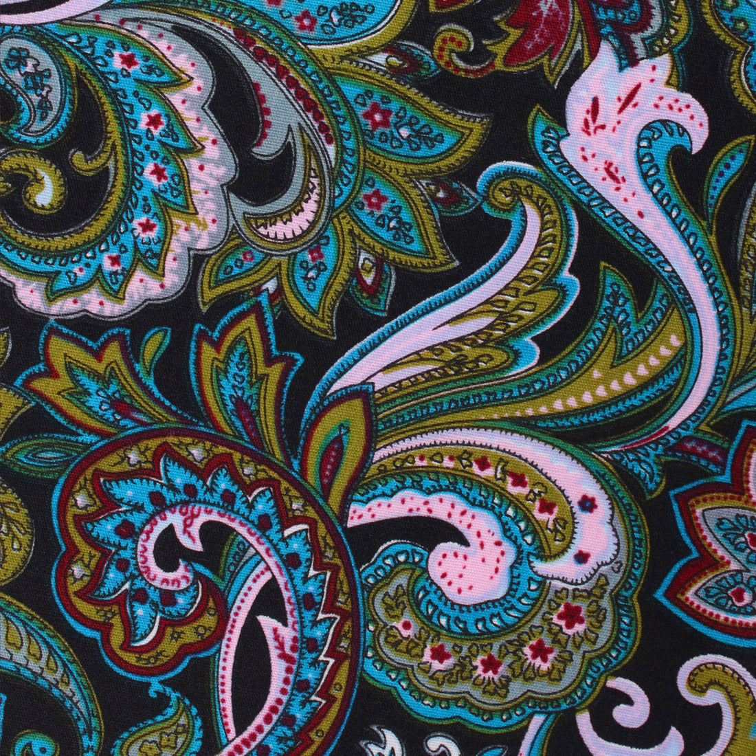 Filicudi Maroon & Green Paisley Fabric Necktie