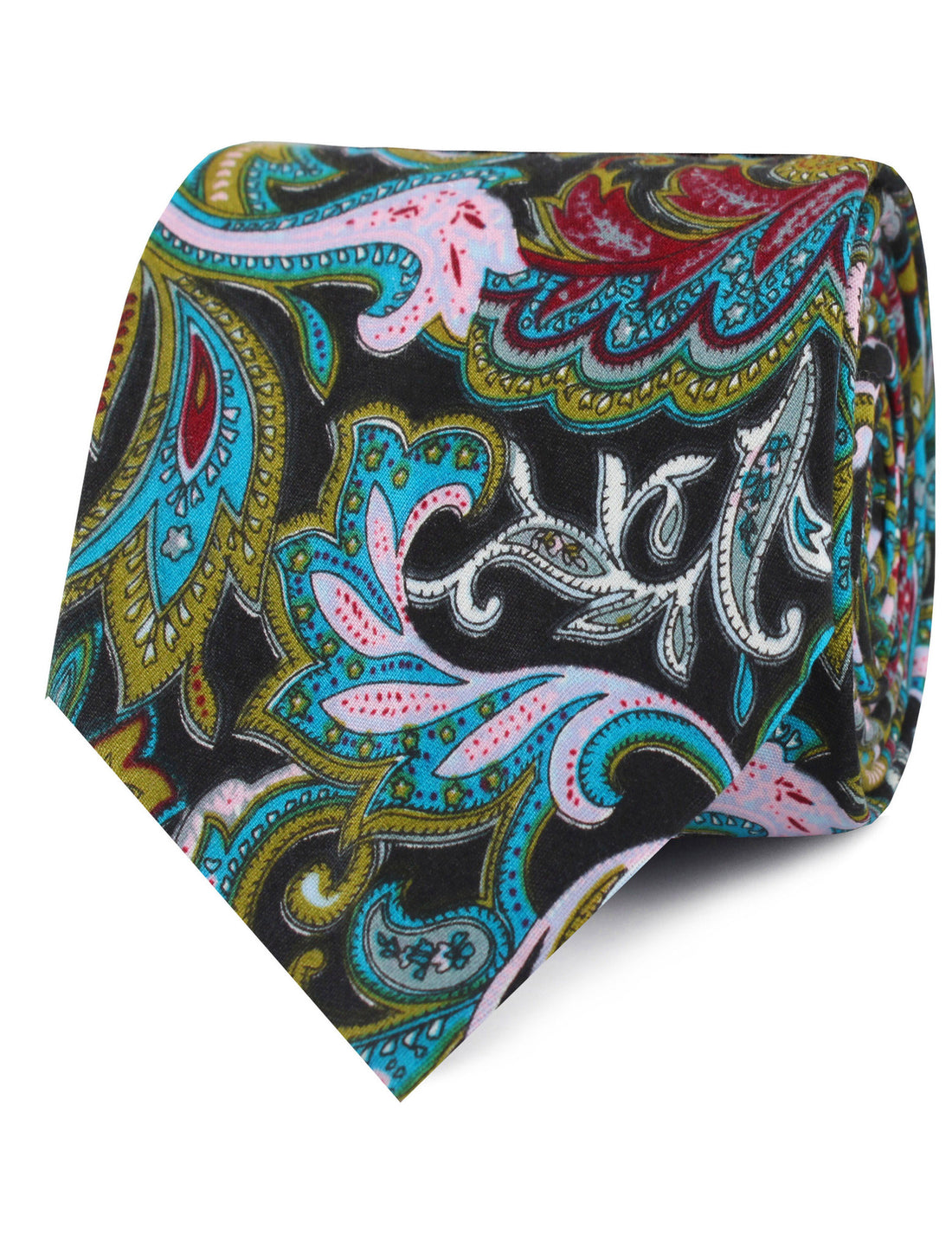 Filicudi Maroon & Green Paisley Necktie