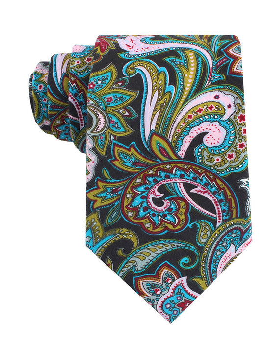 Filicudi Maroon & Green Paisley Tie