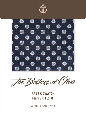 Fabric Swatch (Y011) - Fiori Blu Floral