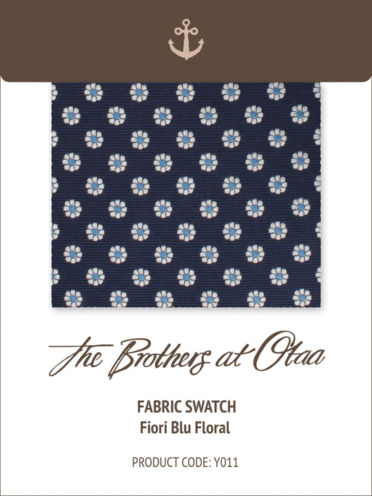 Fabric Swatch (Y011) - Fiori Blu Floral