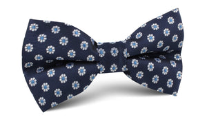 Fiori Blu Floral Bow Tie