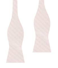 Flamenco Blush Pink Striped Self Bow Tie