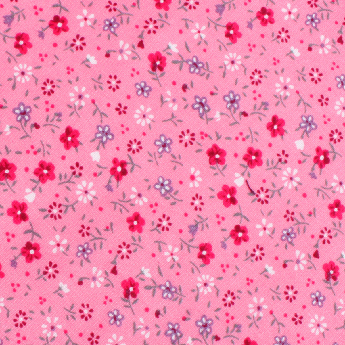Flamenco Pink Floral Bow Tie Fabric