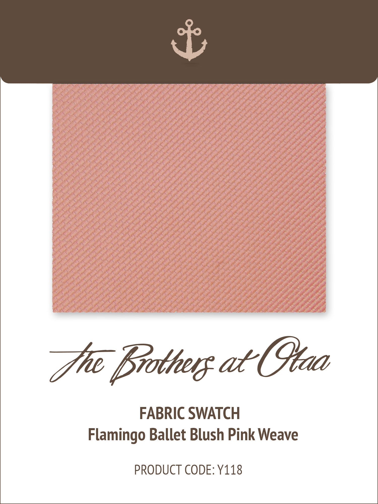 Flamingo Ballet Blush Pink Weave Y118 Fabric Swatch