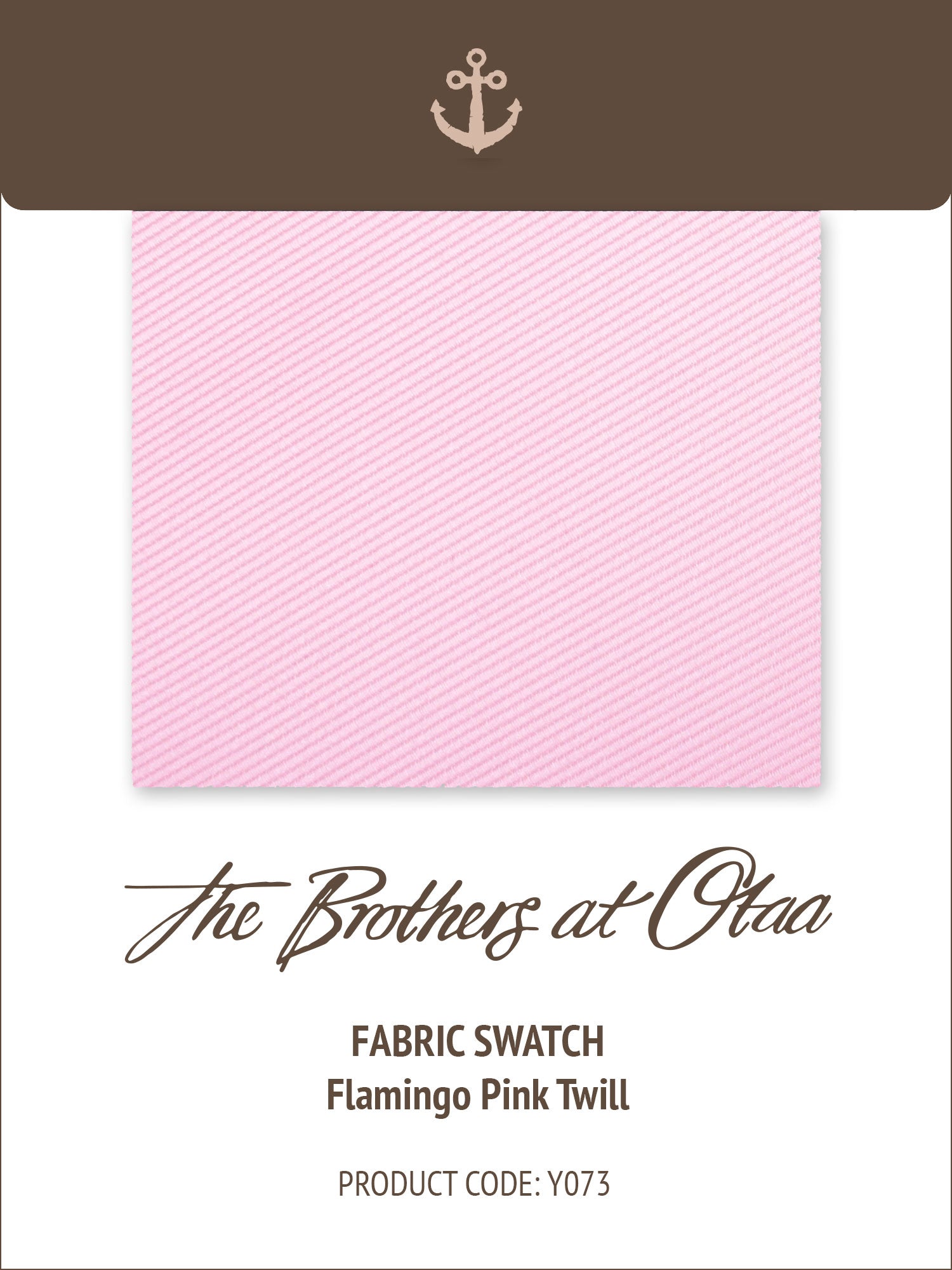Flamingo Pink Twill Y073 Fabric Swatch