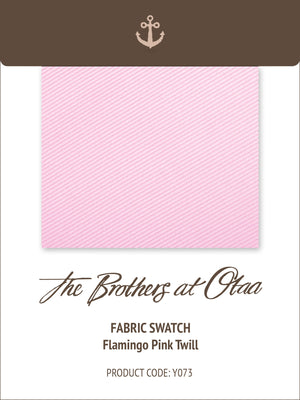 Fabric Swatch (Y073) - Flamingo Pink Twill
