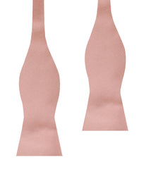 Flamingo Ballet Blush Pink Weave Self Bow Tie