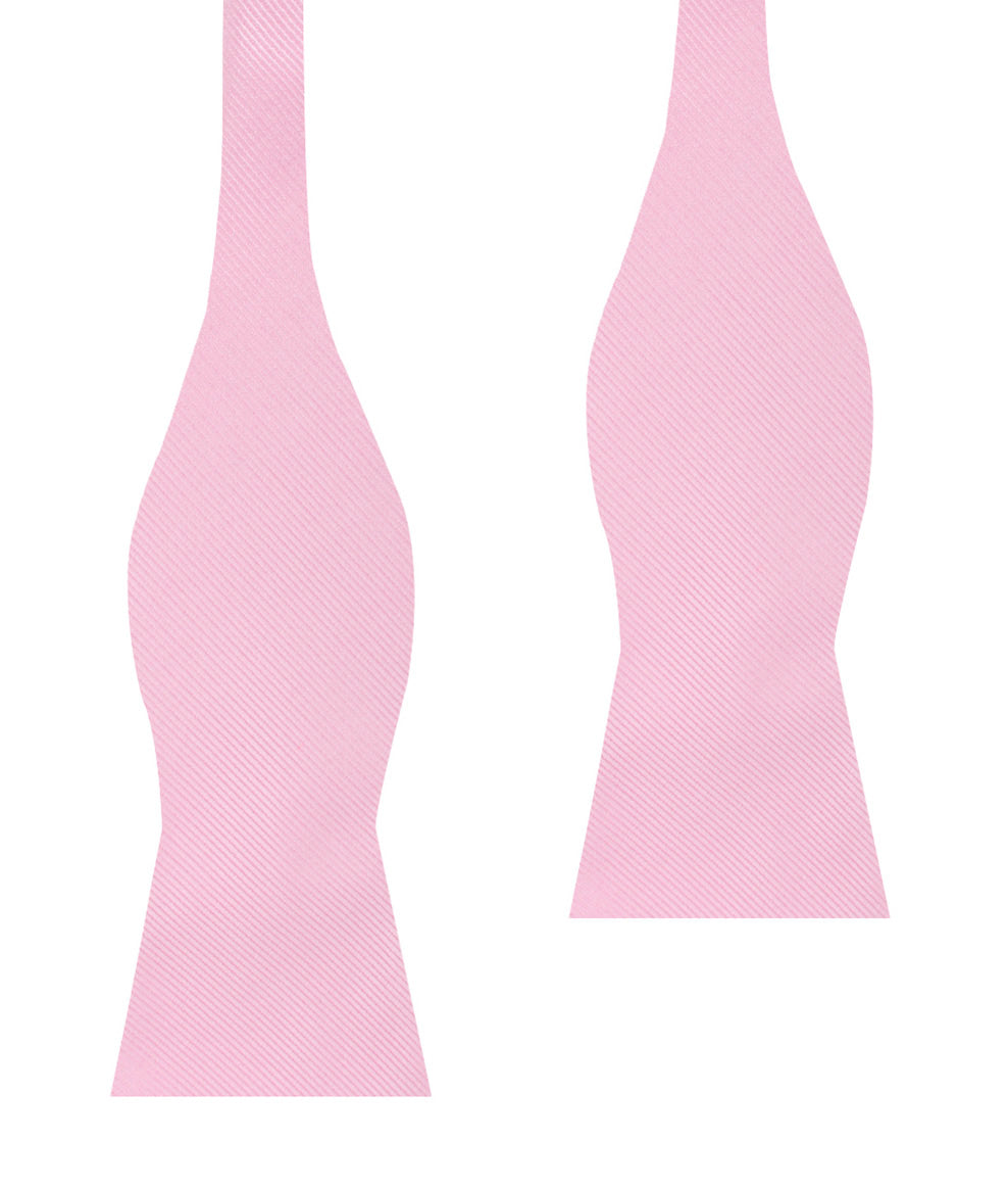 Flamingo Pink Twill Self Bow Tie