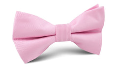 Flamingo Pink Twill Bow Tie