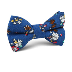 Floraison Carnivale Blue Floral Kids Bow Tie