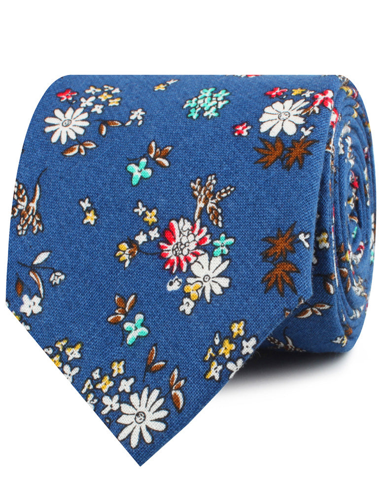 Floraison Carnivale Blue Floral Neckties