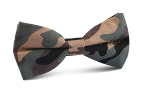 Forest Green Camouflage Bow Tie