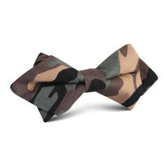 Forest Green Camouflage Diamond Bow Tie