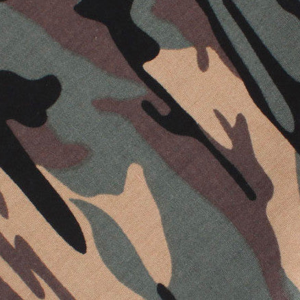 Forest Green Camouflage Fabric Pocket Square