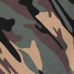 Forest Green Camouflage Fabric Skinny Tie