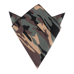 Forest Green Camouflage Pocket Square