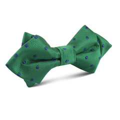 Forest Green Dark Polkadot Diamond Bow Tie