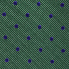 Forest Green Dark Polkadot Fabric Skinny Tie