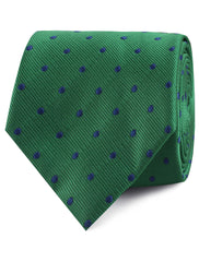 Forest Green Dark Polkadot Necktie