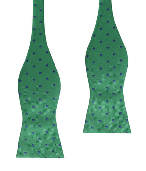 Forest Green Dark Polkadot Self Bow Tie
