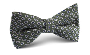Forest Green Paisley Bow Tie