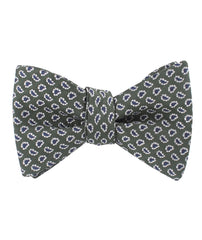 Forest Green Paisley Self Tied Bowtie