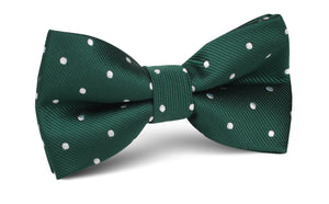 Forest Green Polka Bow Tie